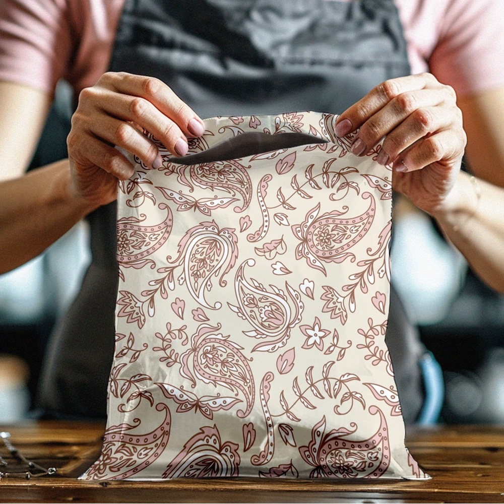 Paisley Pink Poly Mailer’s 10x13 Pack of 25 - Picture 7 of 10